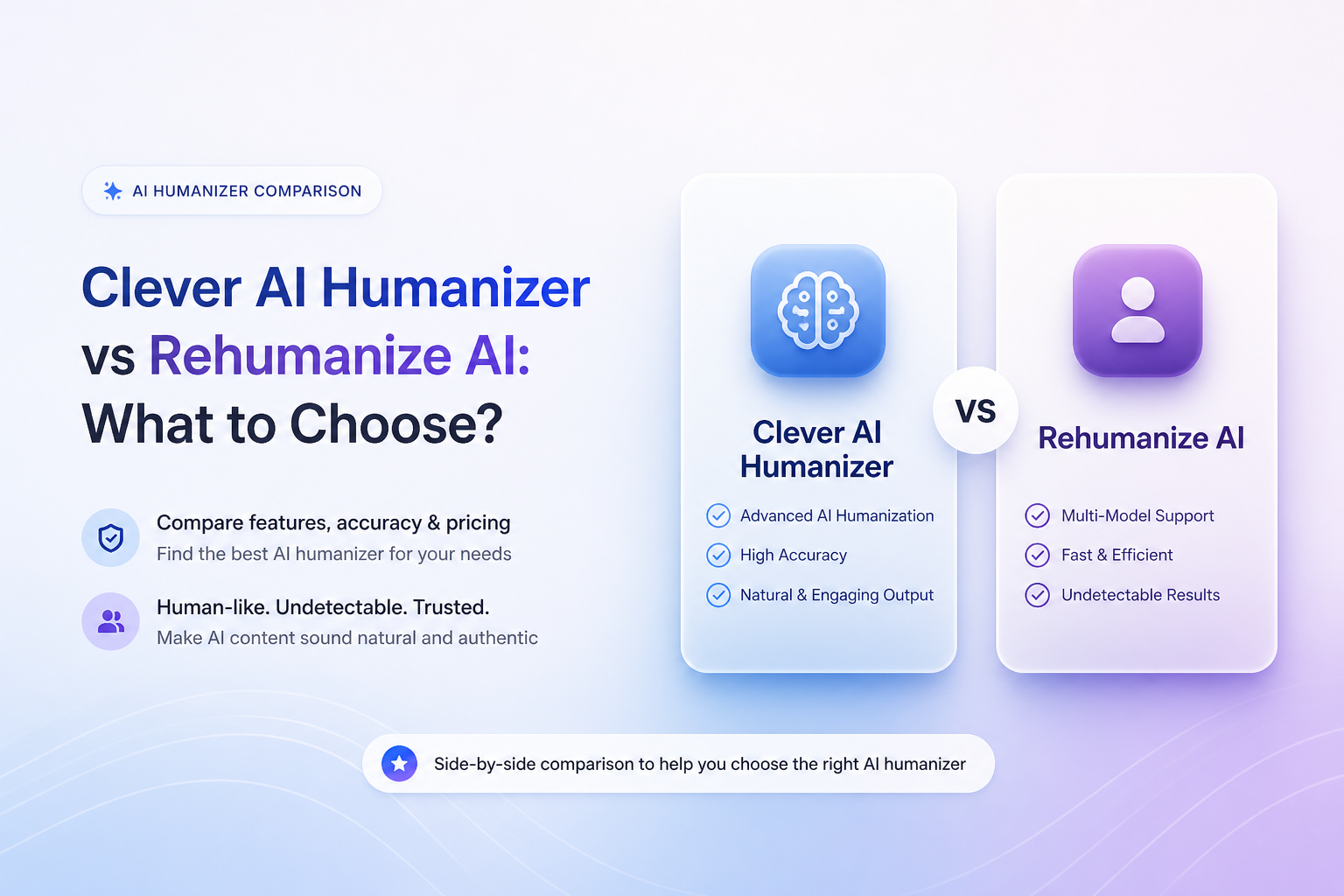 Clever AI Humanizer vs Rehumanize AI: What to Choose?