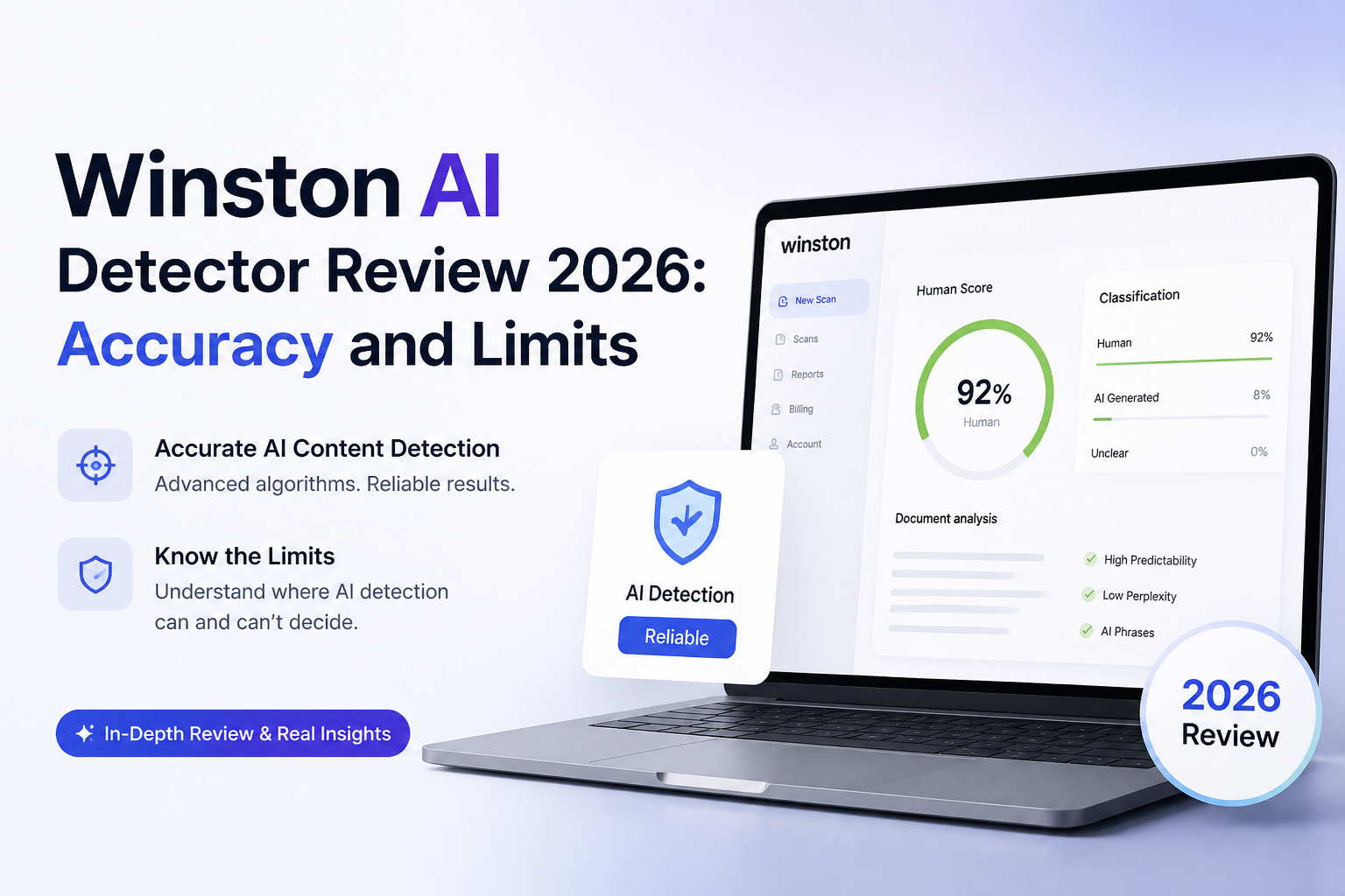 Winston AI Detector Review 2026: Accuracy and Limits